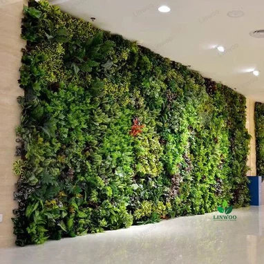 UK Office Fake Greenery Wall Project UK Office Fake Greenery Wall Project